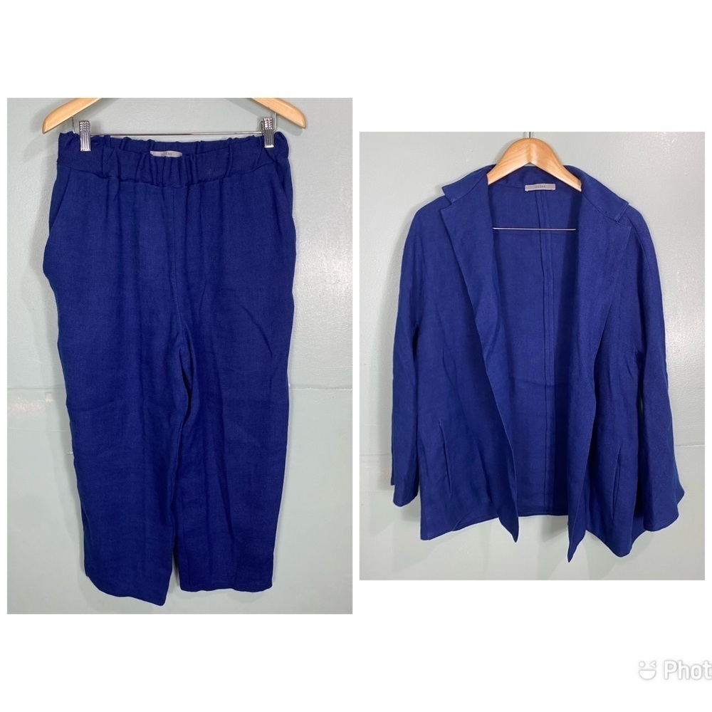 Dusan Jacket Blazer & Pant Set Sz M Blue‎